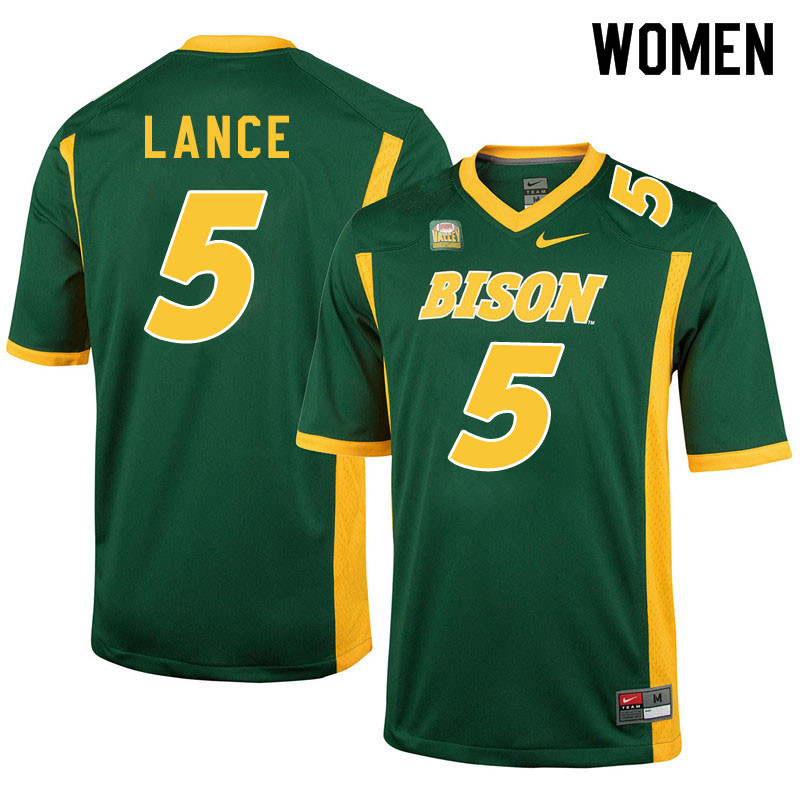 Women #5 Trey Lance North Dakota State Bison College Football Jerseys Sale-Green